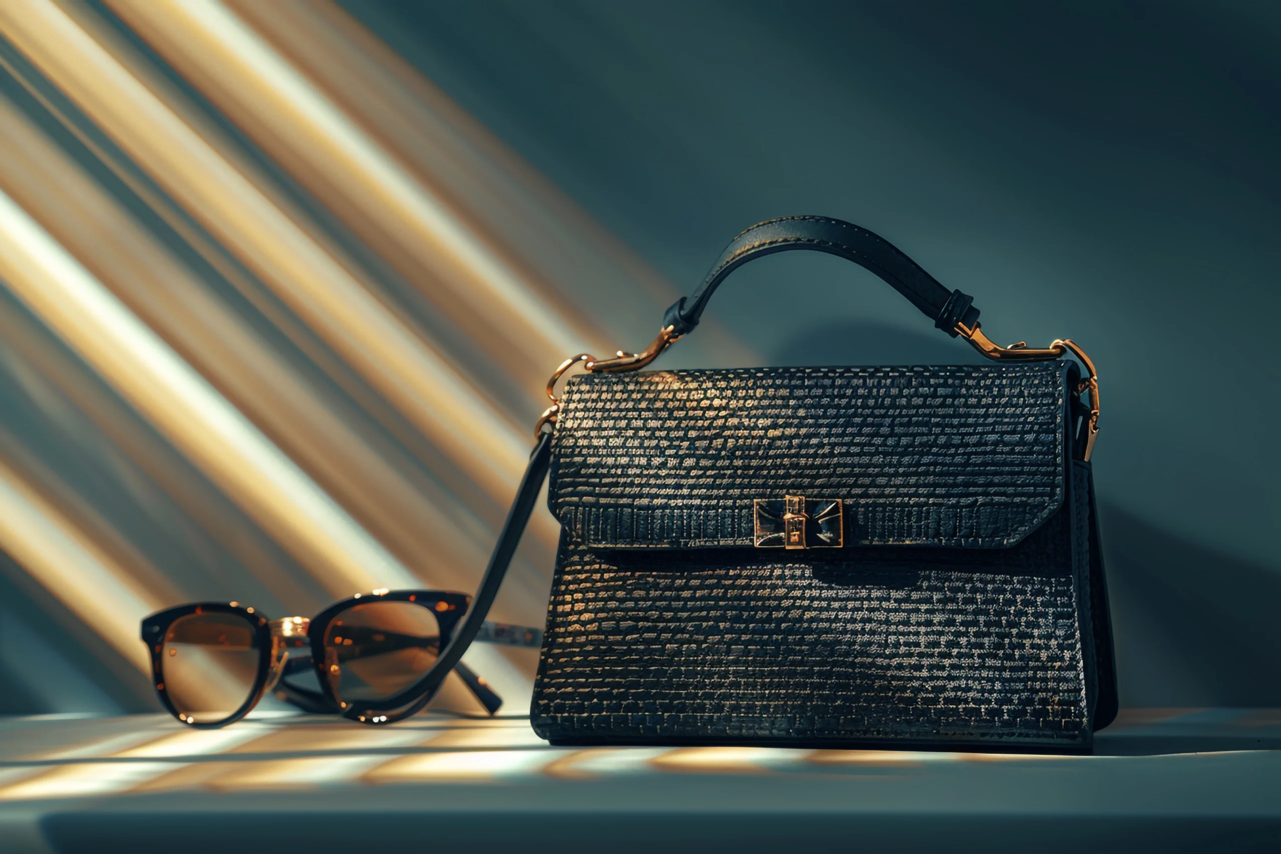 vecteezy chic handbag and sunglasses with style on background 48639990